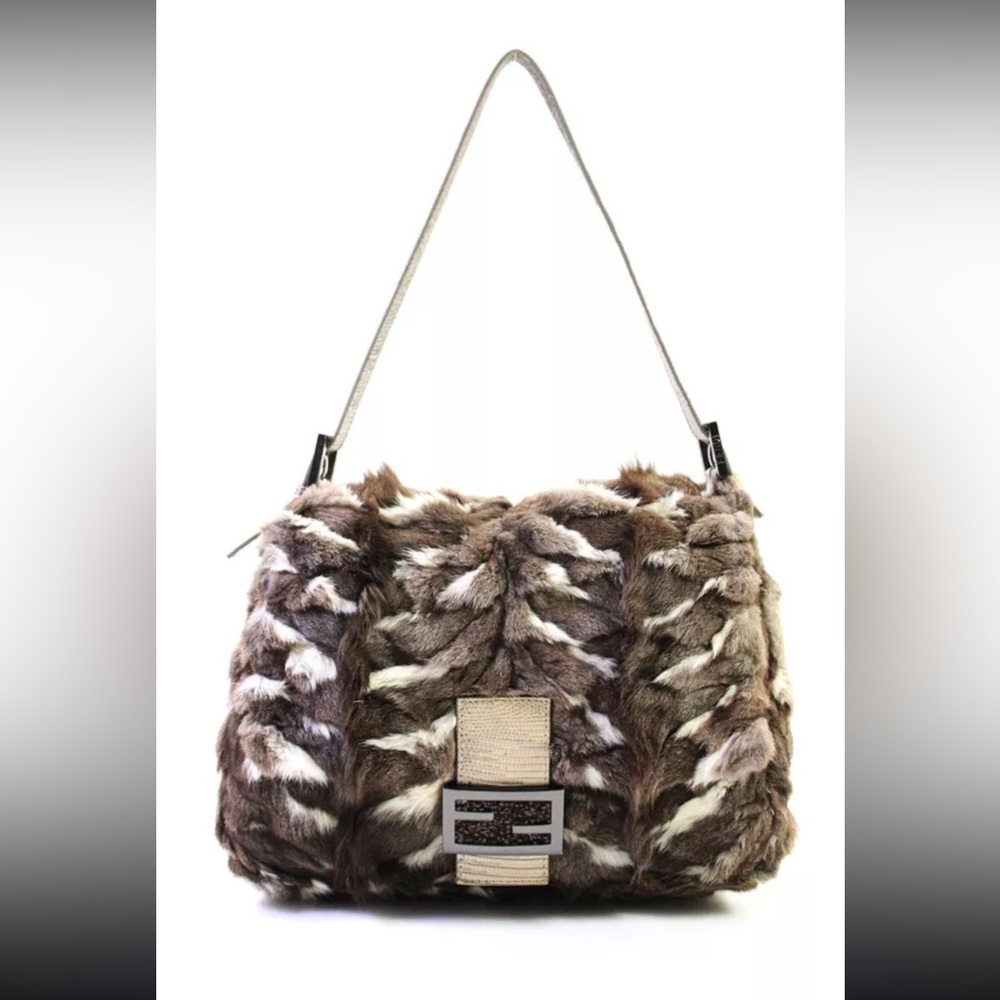 Fendi Rabbit Fur Baguette Bag
